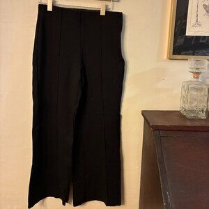 Ann Taylor High Waisted Elastic Wide Leg Black Work Pant